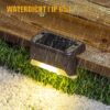 Solar outdoor lamp with day and night solar sensor - IP65 Waterproof - 4 pcs - Garden lighting - Warm white - Solar energy - For stairs, fences, terrace - Image 6