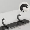 Wall Coat Rack - 8 Hooks Wall Coat Rack - Wall Coat Rack - Hanging Design Wall Coat Rack - Towel Rack - Matt Black - 60 CM - Image 2